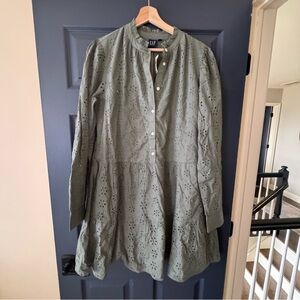 GAP Green Eyelet Dress